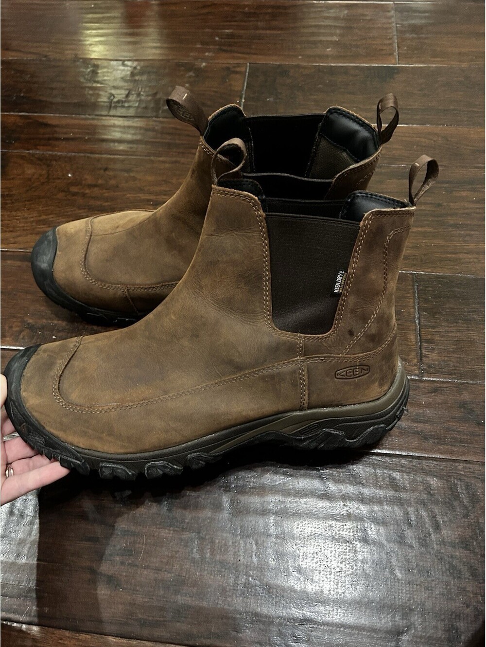 KEEN Men’s Slip-On Anchorage III WP Casual Boots 1017790 Earth/Mulch Size 15